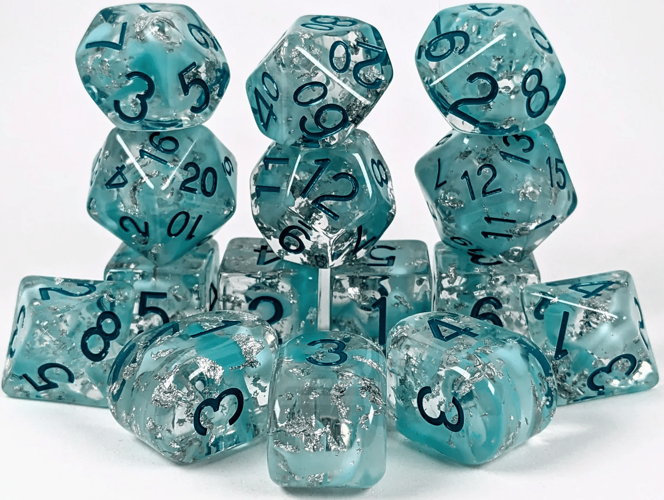 Role 4 Initiative Arctic Blast 15 Piece RPG Dice Set image 0